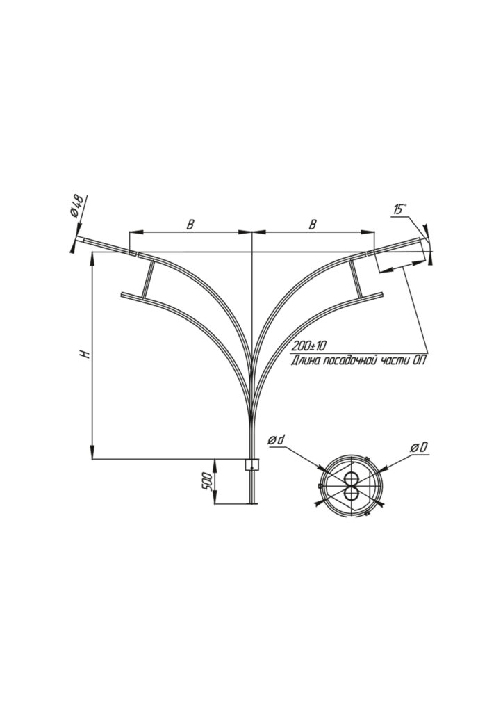 Кронштейн Classic четырехрожковый 180