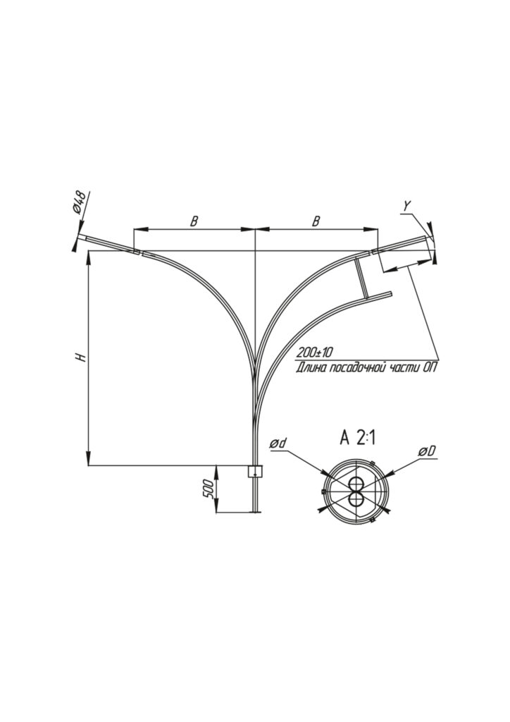 Кронштейн Classic двухрожковый