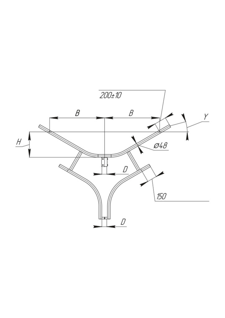 Кронштейн Modern четырехрожковый