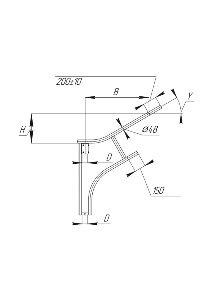 Кронштейн Modern двухрожковый